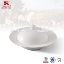 White ceramic dinnerware porcelain ceramic shape soup tureen